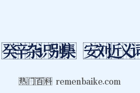癸辛杂识别集·安刘近义词是什么意思的图片